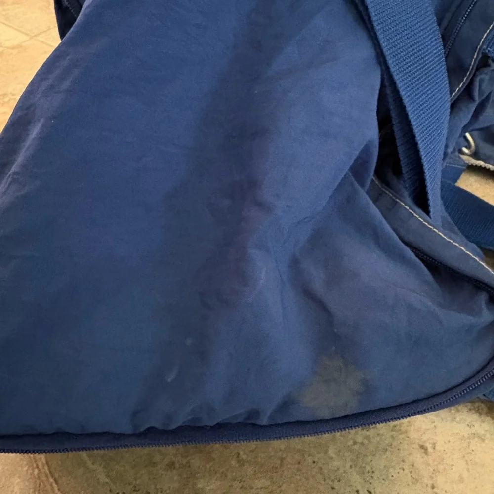 Vintage Pepsi Royal Blue Duffel Bag Travel Zip Snap Logo Rare 90s Dual Handle
